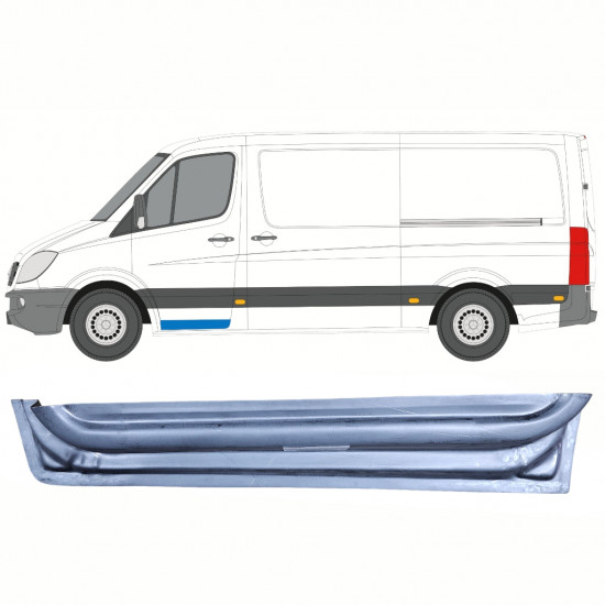 Reparatiepaneel voor deur binnen voor Mercedes Sprinter 2006 - / Links 9134