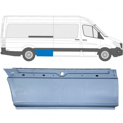 Reparatiepaneel achterspatbord voor Mercedes Sprinter 2006- / LWB / XLWB / Rechts 5729