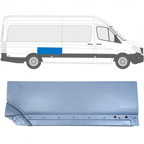 Reparatiepaneel achterspatbord voor Mercedes Sprinter 2006- / Rechts 8551