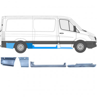 MERCEDES SPRINTER 2006- LANGE WIELBASIS REPARATIE PANEEL / SET / RECHTS