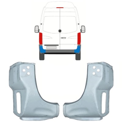 Reparatiepaneel achter hoek voor Volkswagen Crafter 2005-2017 / Links + Rechts 15507