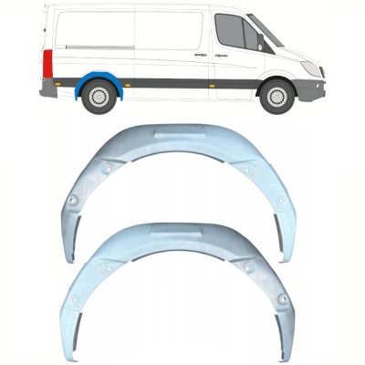 Binnenste reparatiepaneel achter wielkast voor Mercedes Sprinter 2006-2018 / Links + Rechts / Set 10114