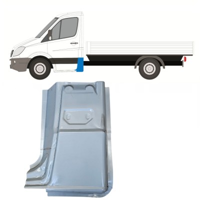 Reparatiepaneel achter hoek voor Volkswagen Crafter 2005-2017 / Links 15503
