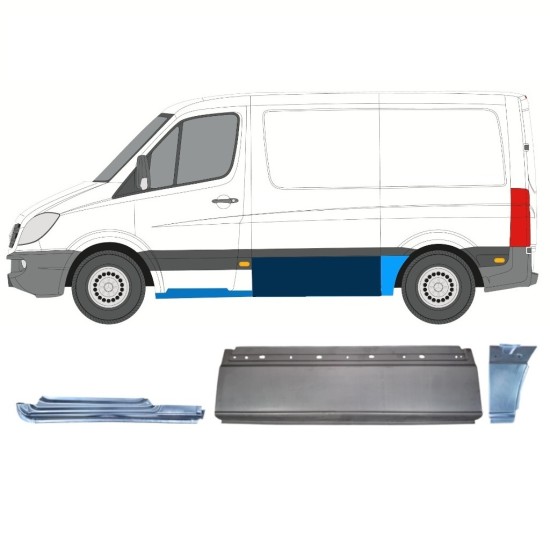 Reparatiepaneel set voor Volkswagen Crafter 2005-2017 / Links 15605