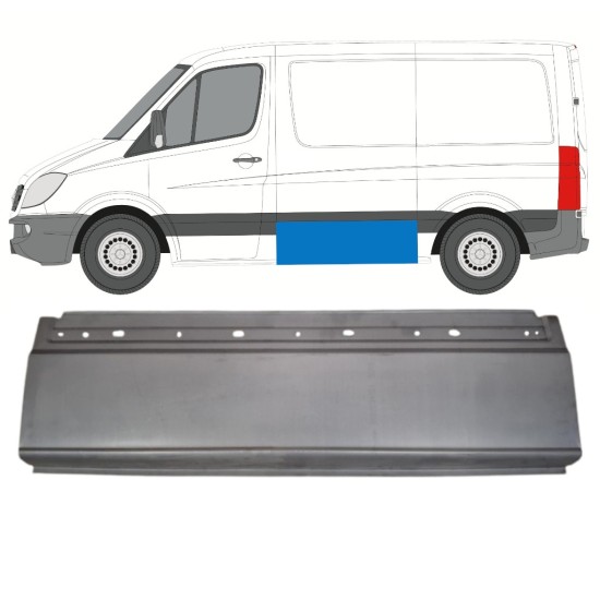 Plaatwerkdeel zijpaneel voor Mercedes Sprinter 2006-2018 / Links 15587