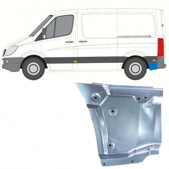 Reparatiepaneel achterspatbord voor Mercedes Sprinter 2006-2018 / SWB / Links 11050