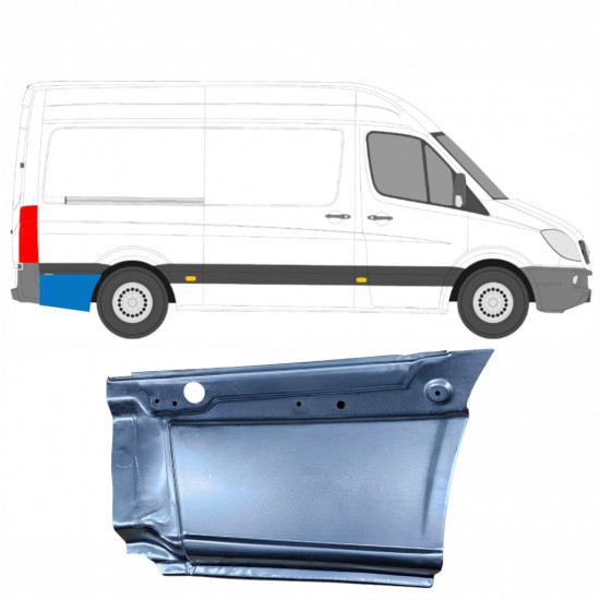 Reparatiepaneel achterspatbord voor Mercedes Sprinter 2006- / MWB / Rechts 5718