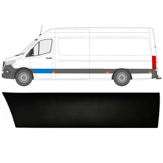 Voordeur sierlijst voor Mercedes Sprinter 2018- / Links 12927