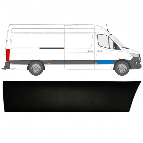 Voordeur sierlijst voor Mercedes Sprinter 2018- / Rechts 12926