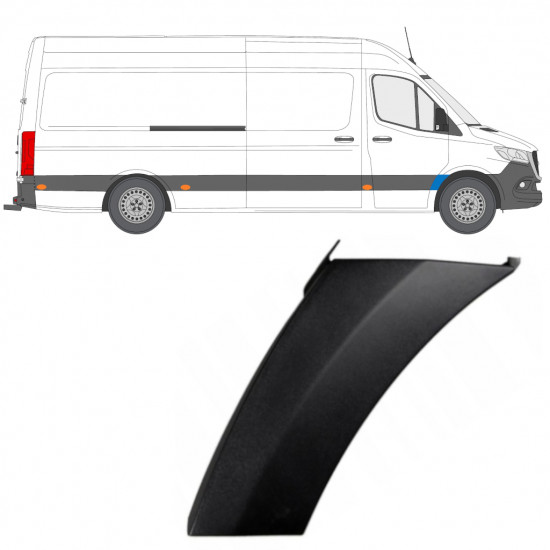 Spatbord sierlijst wielkast voor Mercedes Sprinter 2018- / Rechts 12930