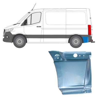 Reparatiepaneel achterste spatbord onderste deel achter wiel voor Mercedes Sprinter 2018- / Links 14546