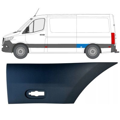 Zijlijst sierlijst achterspatbord voor Mercedes Sprinter 2018- / Links 16651