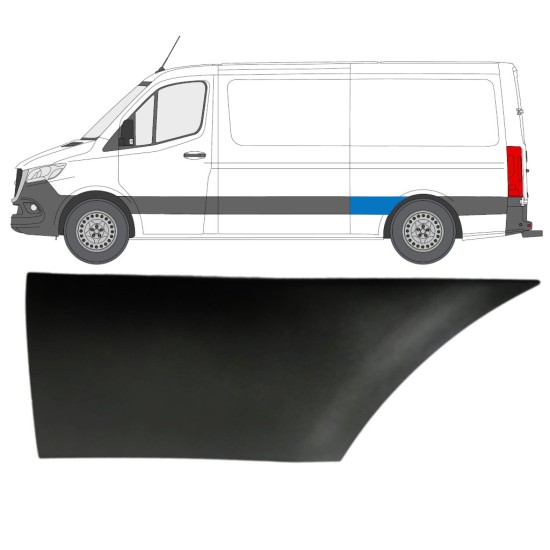 Zijlijst sierlijst achterspatbord voor Mercedes Sprinter 2018- / Links 16649