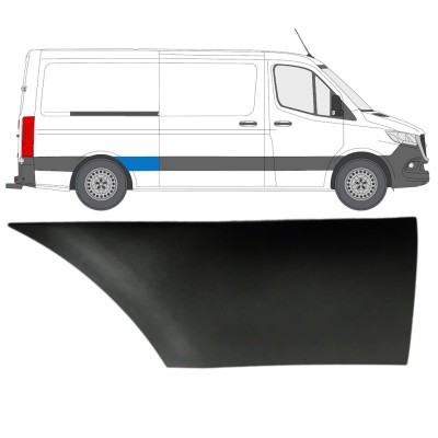 Zijlijst sierlijst achterspatbord voor Mercedes Sprinter 2018- / Rechts 16648
