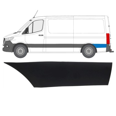 Zijlijst sierlijst achterste spatbord achter wiel voor Mercedes Sprinter 2018- / Links 16643