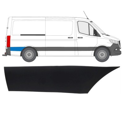 Zijlijst sierlijst achterste spatbord achter wiel voor Mercedes Sprinter 2018- / Rechts 16642