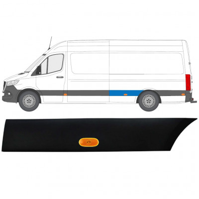 Sierlijst zijlijst achter spatbord met lamp voor Mercedes Sprinter 2018- / Links / Set 12965