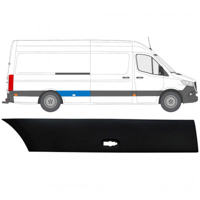 Zijlijst sierlijst achterspatbord voor Mercedes Sprinter 2018- / Rechts 12934