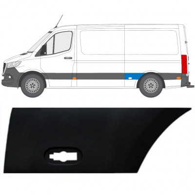 Zijlijst sierlijst achterspatbord voor Mercedes Sprinter 2018- / Links 12937