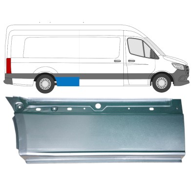 Reparatiepaneel achterste spatbord onderste deel voor Mercedes Sprinter 2018- / Rechts 14551