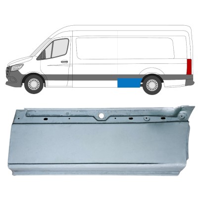 Reparatiepaneel achterste spatbord onderste deel voor Mercedes Sprinter 2018- / Links 16064