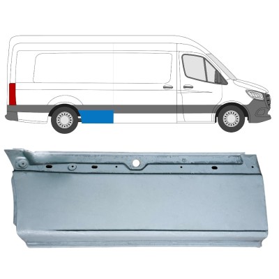 Reparatiepaneel achterste spatbord onderste deel voor Mercedes Sprinter 2018- / Rechts 16063