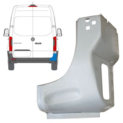 Reparatiepaneel achter hoek voor Mercedes Sprinter 2018- / Rechts 14651