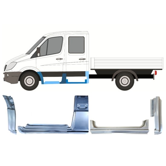 Reparatiepaneel set voor Mercedes Sprinter 2006-2018 / Links / 15086