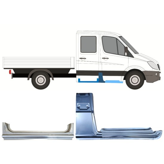 Reparatiepaneel set voor Mercedes Sprinter 2006-2018 / Rechts / 15087
