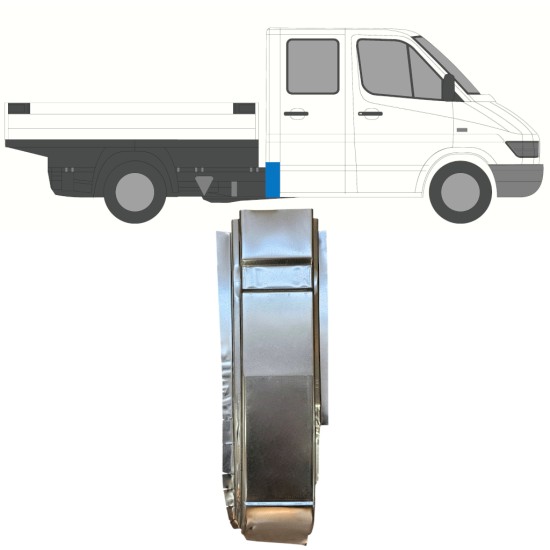 Reparatiepaneel achter hoek voor Mercedes Sprinter 1995-2006 / Rechts 16398