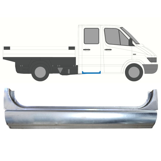 Reparatiepaneel achterdeuren dorpel voor Mercedes Sprinter 1995-2006 / Links = Rechts (symmetrisch) 16385