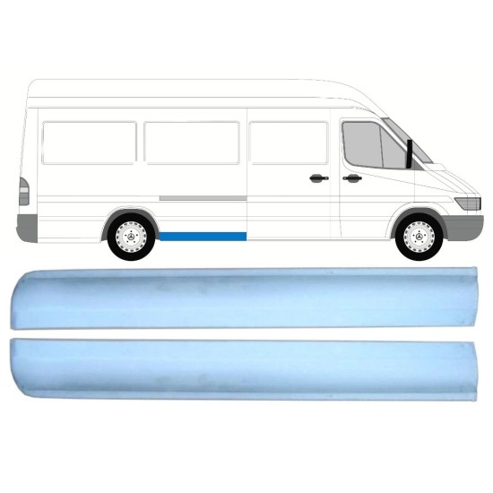Reparatiepaneel achterste spatbord voorste deel voor Mercedes Sprinter 1995-2006 / Links + Rechts / Set 9864