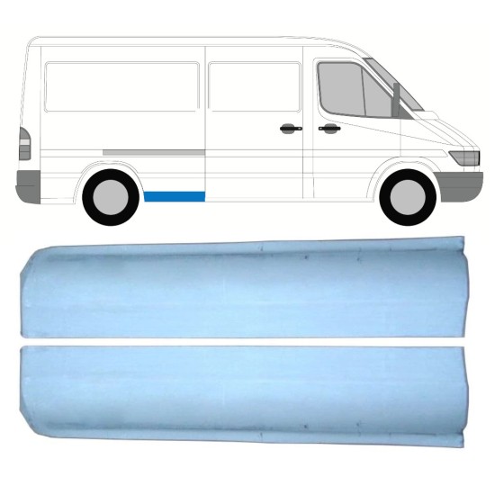 Reparatiepaneel achterste spatbord voorste deel voor Mercedes Sprinter 1995-2006 / Links + Rechts / Set 9861