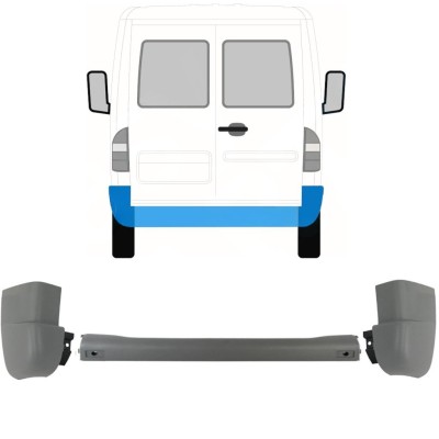 Achterbumper voor Mercedes Sprinter 1995-2006 / Set 9718