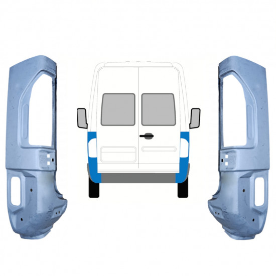 Reparatiepaneel achter hoek voor Mercedes Sprinter 1995-2005 / Links + Rechts / Set 10486