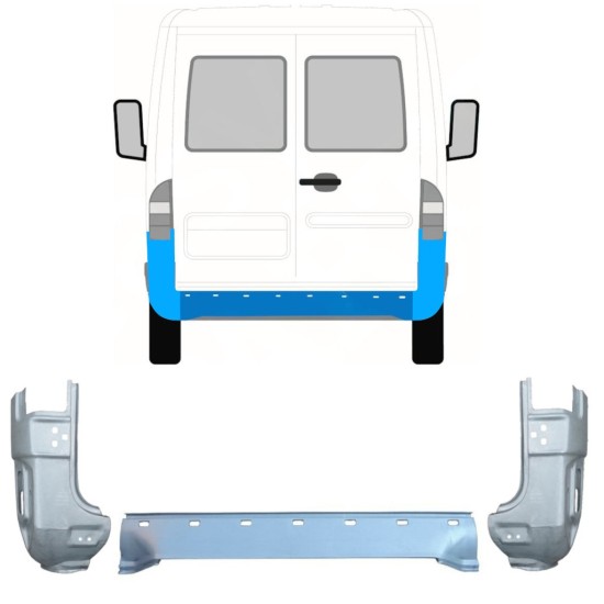 Achterste reparatiepaneel voor Mercedes Sprinter 1995-2006 / Set 9716