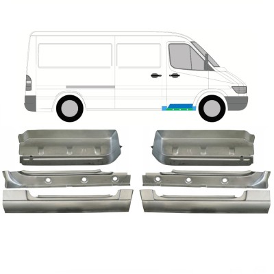 Binnen reparatiepaneel dorpel + spatbord + voor treeplank voor Mercedes Sprinter 1995-2006 / Set 10534