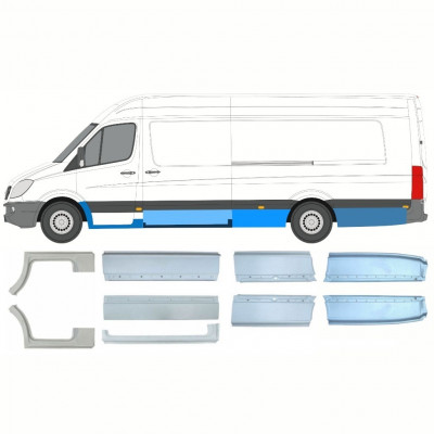 Reparatiepaneel set voor Mercedes Sprinter 2006- / XLWB / Links + Rechts /  10478