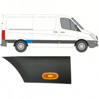 Sierlijst zijlijst achter spatbord met lamp voor Mercedes Sprinter 2006- / Rechts / Set 10017