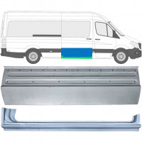 Reparatiepaneel schuifdeur + reparatiepaneel dorpel voor Mercedes Sprinter 2006- / Rechts / Set 11959