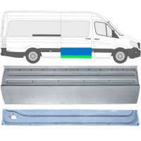 Binnen + buiten reparatiepaneel schuifdeur voor Mercedes Sprinter 2006- / Rechts / Set 11961