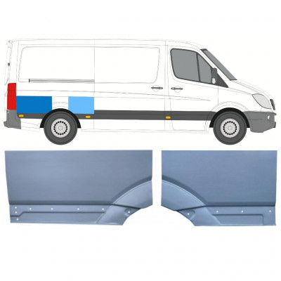 Reparatiepaneel achterspatbord voor Mercedes Sprinter 2006- / Rechts / Set 11275