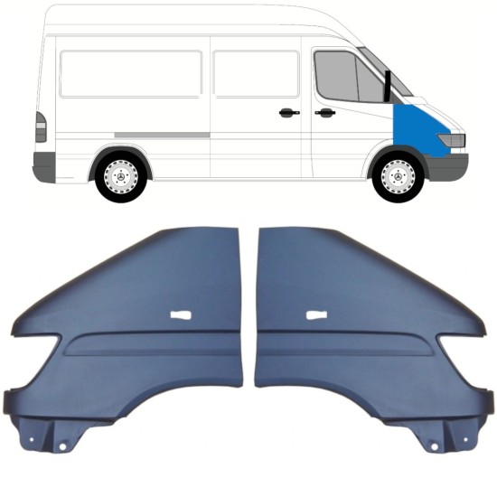 Voorste spatbord voor Mercedes Sprinter 1995-2006 / Links + Rechts / Set 9741