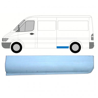 Reparatiepaneel achterste spatbord onderste deel voor Mercedes Sprinter 1995- / MWB / Links 8143