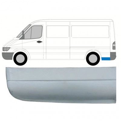 Reparatiepaneel achterste spatbord onderste deel voor Mercedes Sprinter 1995- / MWB / Links 8145