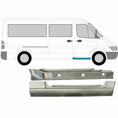 MERCEDES SPRINTER 1995-2006 VOOR DORPEL REPARATIEPANEEL INTERN + BUITENSTE PANEL / SET / RECHTS