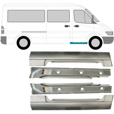 Binnen + buiten reparatiepaneel voor dorpel voor Mercedes Sprinter 1995-2006 / Set 10435