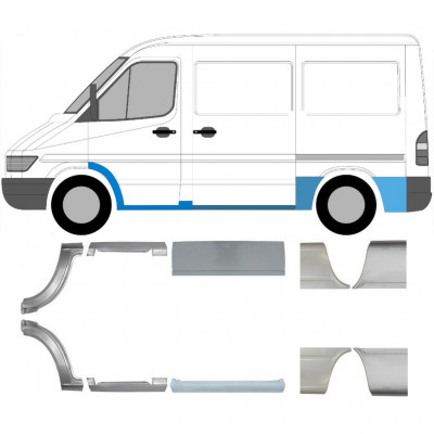 MERCEDES SPRINTER 1995-2006 KORTE WIELBASIS REPARATIE PANEEL / SET 10