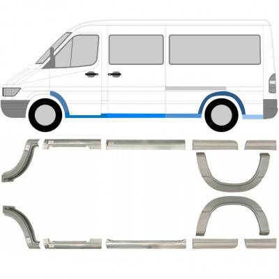 Reparatiepaneel set voor Mercedes Sprinter 1995- / MWB / Links + Rechts /  6756