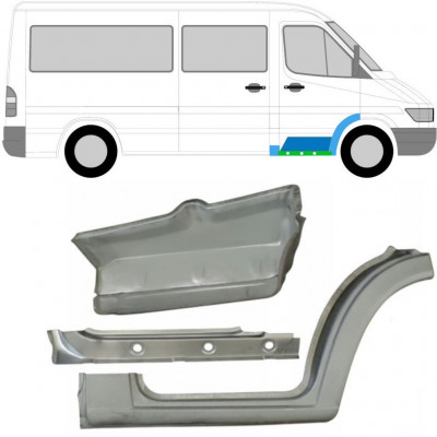 MERCEDES SPRINTER 1995-2006 VOORSTE BINNENSTE TRAP + FENDER REPARATIE PANEEL + INTERN REPARATIEPANEL / SET / RECHTS